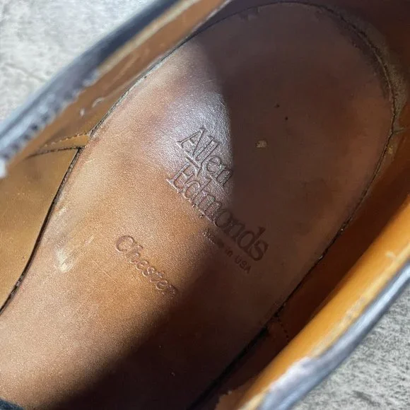 Allen Edmonds Chester Black Oxfords Dress Shoes Mens Size 10